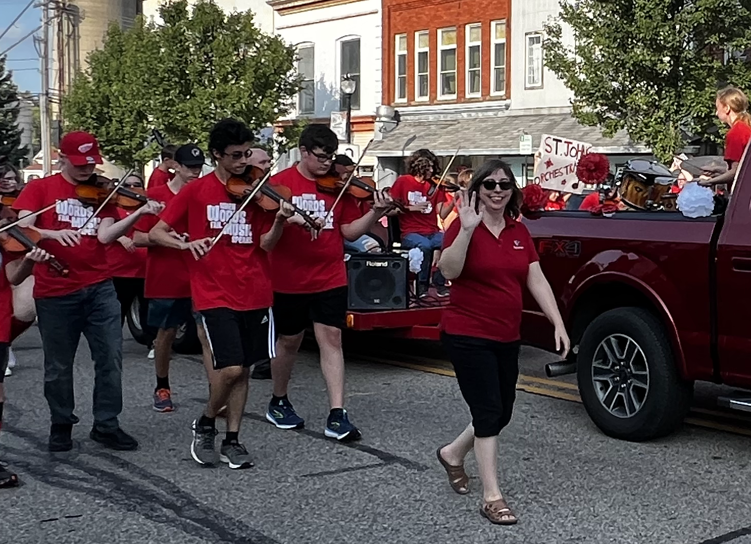 The High School Orchestra is marching in the parade for homecoming 2022.